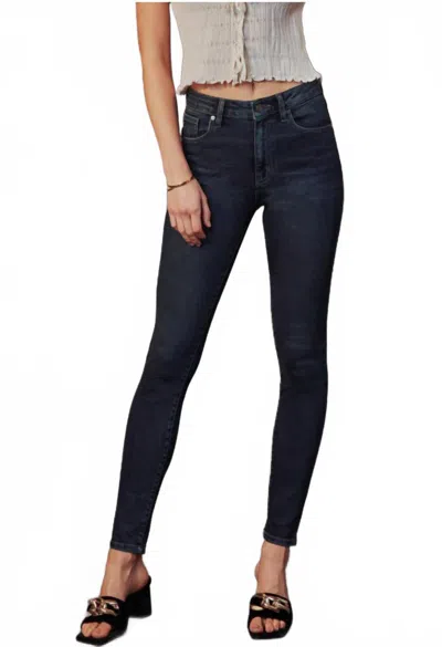 Kancan Nickie High Rise Super Skinny Jeans In Dark In Blue