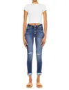Kancan Norah High Rise Ankle Skinny Jeans In Medium Wash In Multi