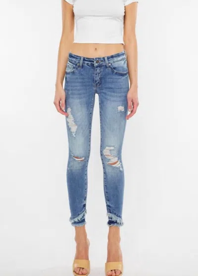 Kancan Olivia Jeans In Medium Stone Wash In Blue