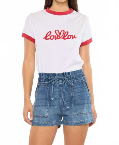 Kancan Paper Bag Shorts In Medium Dark In Multi