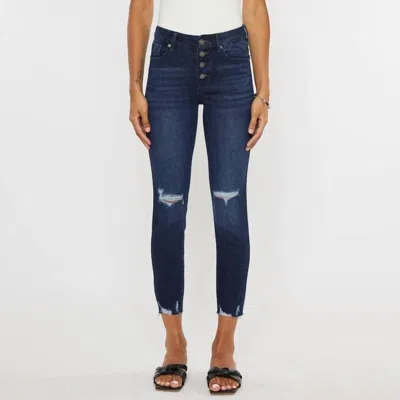 Kancan Penelope High Rise Ankle Skinny Jeans In Blue
