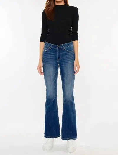 Kancan Vida High Rise Flare Jeans In Medium Wash