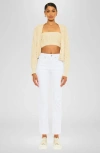 Kancan Piper Essentials High Rise Slim Straight Leg Jeans In White