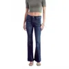 Kancan Piper Mid Rise Bootcut Petite Jeans In Dark Wash In Blue