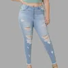 Kancan Plus - Scrumptious Skinny Jeans In Light Wash In Blue