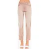 Kancan Premier Blaire Premier High Rise Straight Jeans In Pink Reflective