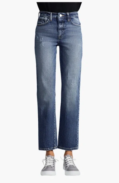 Kancan Premier Dorothea Premier High Rise Straight Jeans In Medium Wash