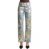 Kancan Premier Nerissa Premier High Rise Straight Jeans In Silver