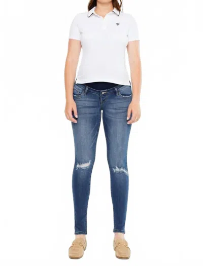 Kancan Rainie Maternity Ankle Skinny Jeans In Light In Blue