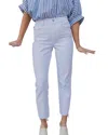 Kancan Rebecca Denim Fray Straight Leg Jeans In White In White