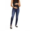 Kancan Rem Side Panel Maternity Skinny Jeans In Dark In Blue
