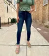Kancan Renae High Rise Super Skinny Jeans In Dark Wash In Blue