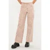 Kancan Roselynn High Rise Wide Leg Jean In Pink