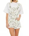 Kancan Rosie Printed Overalls In White In White