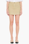 Kancan Rowan Pearl Detail Mini Skirt In Brown