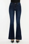 Kancan Roxanne High Rise Flare Jeans In Dark Wash