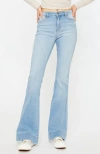 Kancan Roxanne High Rise Flare Jeans In Light Wash