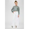 Kancan Rue High Rise Cropped Wide Leg Jeans In Gray