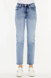 Kancan Sadie High Rise Straight Leg Jeans In Medium Wash