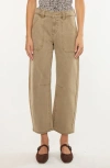 Kancan Serene Low Slung Barrel Jeans In Brown