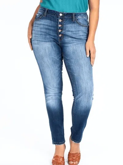 Kancan Shannon High-rise Curvy Jeans In Blue