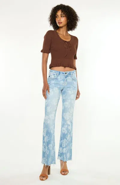 Kancan Shelby Low Rise Flare Jeans In Blue