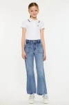 Kancan Sherri High Rise Wide Leg Flare Jeans In Blue