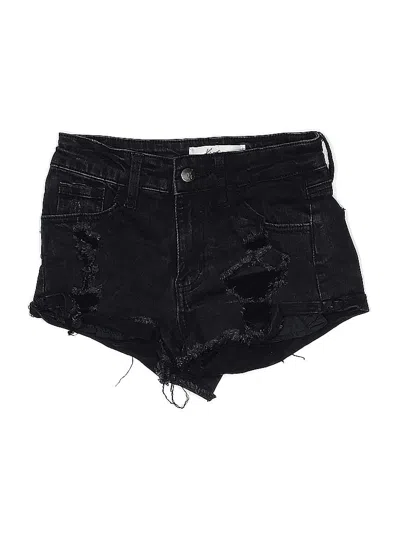 Pre-owned Kancan Signature Denim Shorts In Black