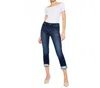 Kancan Skinny Leg Cuffed Jeans In Blue In Blue
