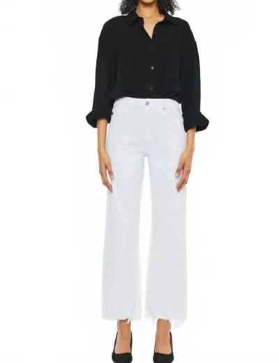 Kancan Skyla High Rise Slim Straight Leg Jeans In White