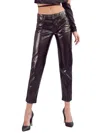 Kancan Snakeskin Coated Straight Leg Jean In Black In Black