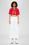 Kancan Stacy High Rise Wide Leg Jeans In White