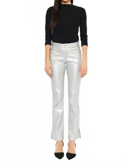 Kancan Lilliana Petite Pants In Silver In Metallic