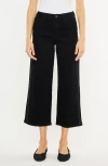 Kancan Sterling High Rise Crop Wide Leg Jeans In Black