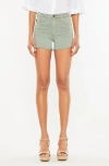 Kancan Sugar High Rise Denim Shorts In Olive