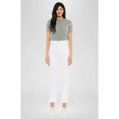 Kancan Tiana High Rise Slim Straight Jeans In White