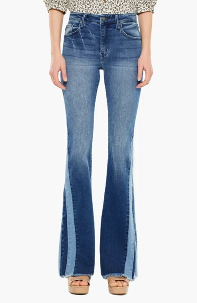 Kancan Treasure High Rise Flare Jeans In Blue