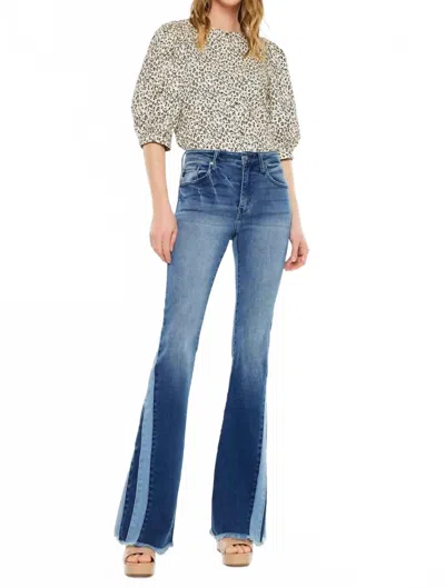 Kancan Treasure High Rise Flare Jeans In Blue