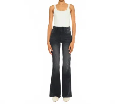 Kancan Ultra High Rise Flare Jeans In Black