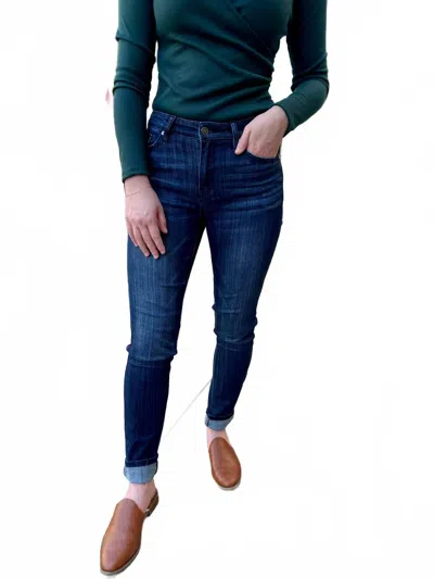 Kancan Vanessa Mid Rise Skinny Jeans In Nondistress In Blue
