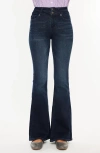 Kancan Vida High Rise Flare Jeans In Dark Wash