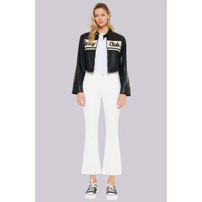 Kancan Volumina Essentials High Rise Crop Bootcut Jeans In Black