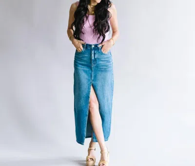 Kancan Wellington 90's Maxi Skirt In Blue