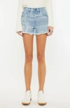 Kancan Whitney High Rise Shorts In Light Wash
