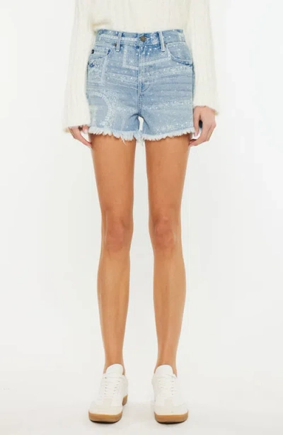 Kancan Whitney High Rise Shorts In Light Wash