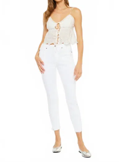 Kancan Willow High Rise Ankle Skinny Jeans In White