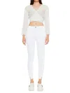Kancan Willow High Rise Ankle Skinny Jeans In White In White