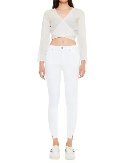Kancan Willow High Rise Ankle Skinny Jeans In White