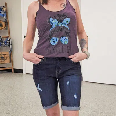 Kancan Women's Chandler Bermuda Shorts In Indigo In Purple