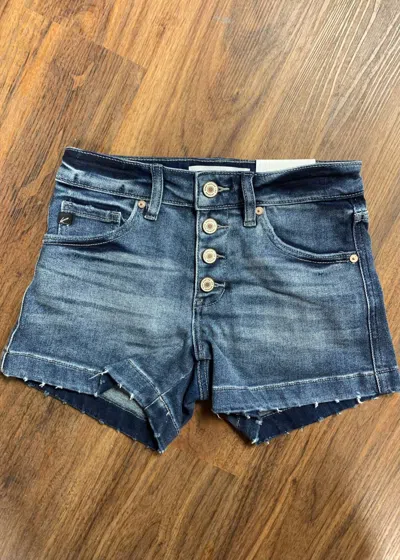 Kancan Women's Erica Jean Shorts In Medium Wash In Blue